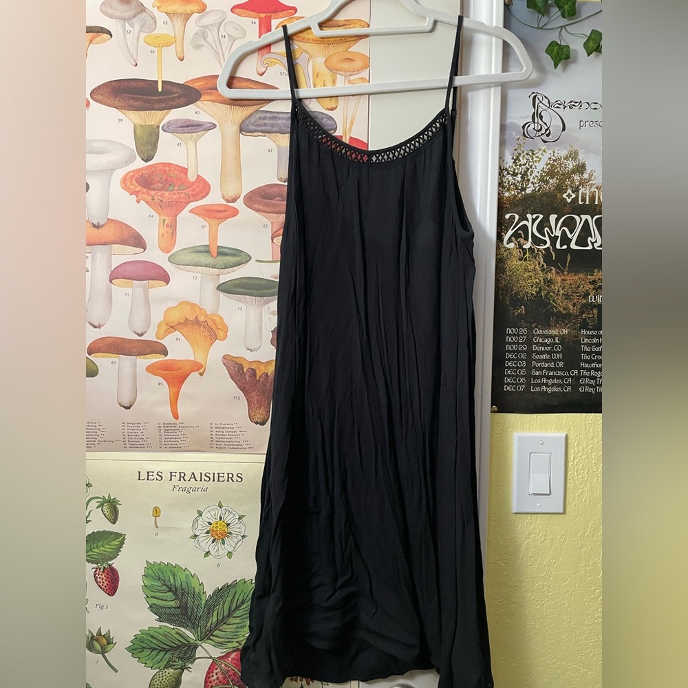 Black flowy swimsuit cover up dress